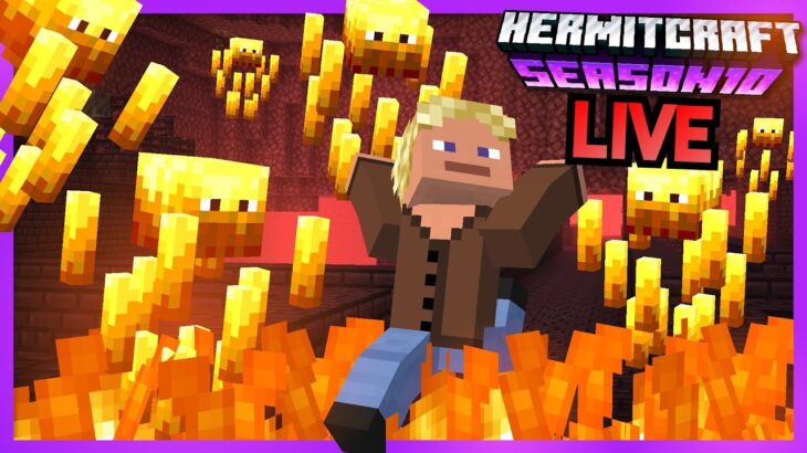 🔴LIVE Attempting to Secure TWO Blaze Spawners?!? – Minecraft Hermitcraft Season 10 #4.5 LIVE