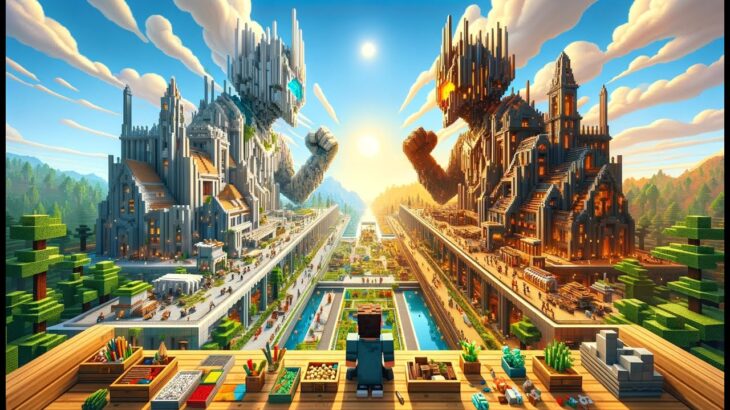 【Minecraft】マインクラフト建築バトル：創造性の競演