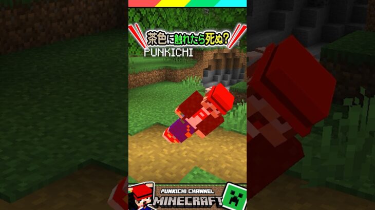 茶色に触れると死ぬ世界！？ #マイクラ #マインクラフト #Minecraft #まいくら #クイズ #ゲーム #Shorts