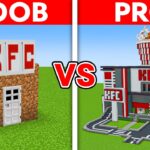NOOB vs PRO: MODERN KFC HOUSE BUILD CHALLENGE in Minecraft