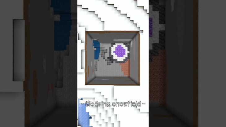 雪原でダイヤが出るまで露天掘りするタイムラプス【#Shorts】 #minecraft #マイクラ #マインクラフト