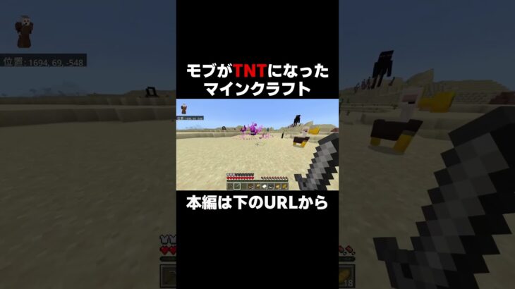 爆発したらワープするエンダーマンTNT【マイクラ統合版】 #shorts