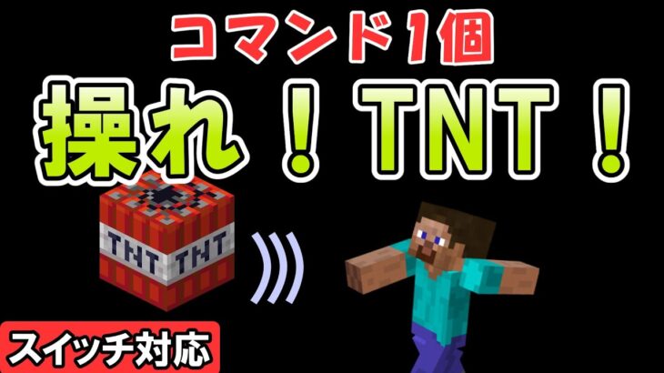 【スイッチ対応】爆発直前のTNTを操れる簡単コマンド！【マイクラコマンド/統合版/BE/PE/Win/プレステ】