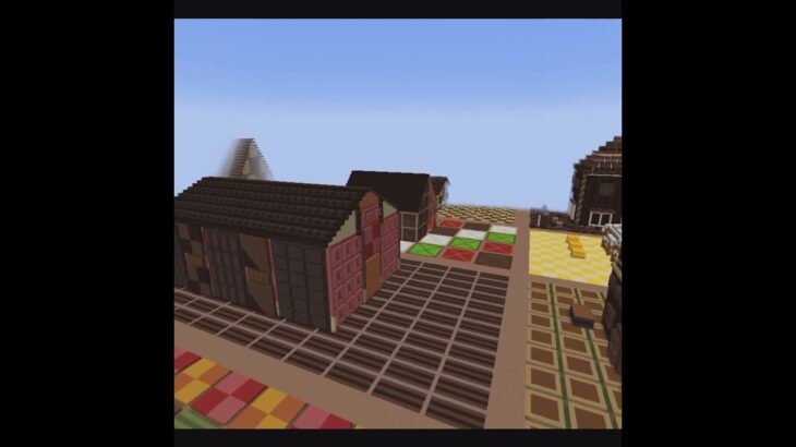 お菓子の街のお菓子の家　マイクラ #minecraft #マインクラフト #マイクラ建築