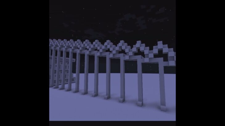 雪の夜　マイクラ #マイクラ建築 #minecraft #マインクラフト