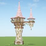 【マインクラフト】ラプンツェル風のオシャレな塔の作り方【マイクラ建築】