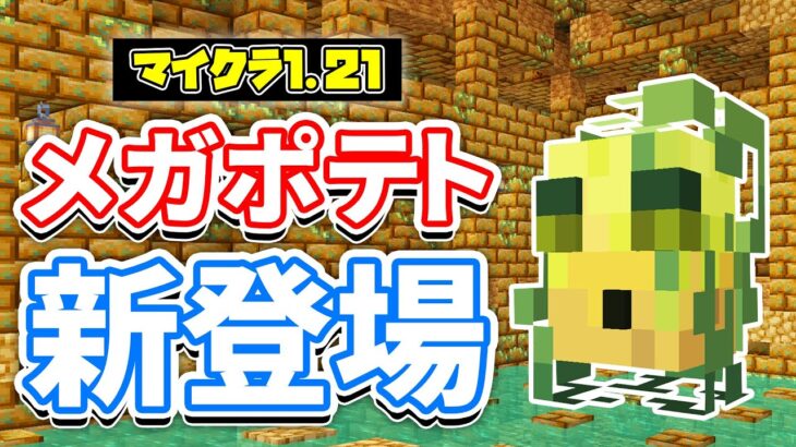 【マイクラ1.21】メガポテト(Mega Spud)が新登場！？ポテトディメンションが追加＆コロシアム・偉大な杖など詳しく解説！【マインクラフト】Snapshot24w14potatoエイプリルフール