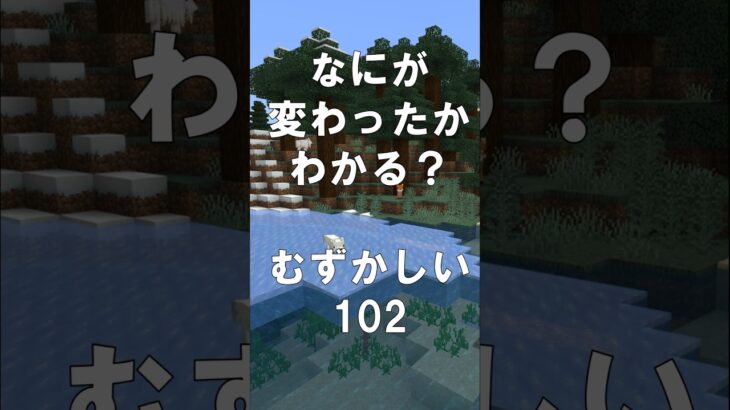 マインクラフトでマイクイズ！なにがかわったかわかる？アハ体験で間違い探し（むずかしい）102 #shorts #マイクラ #マインクラフト #minecraft #マインクラフトでマイクイズ