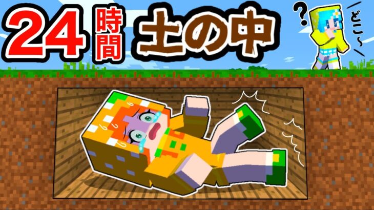 地面の中で24時間生活するマインクラフト😨（#ぴこみんず ）