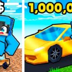 COCHE de 1$ vs COCHE de 1,000,000$ en Minecraft