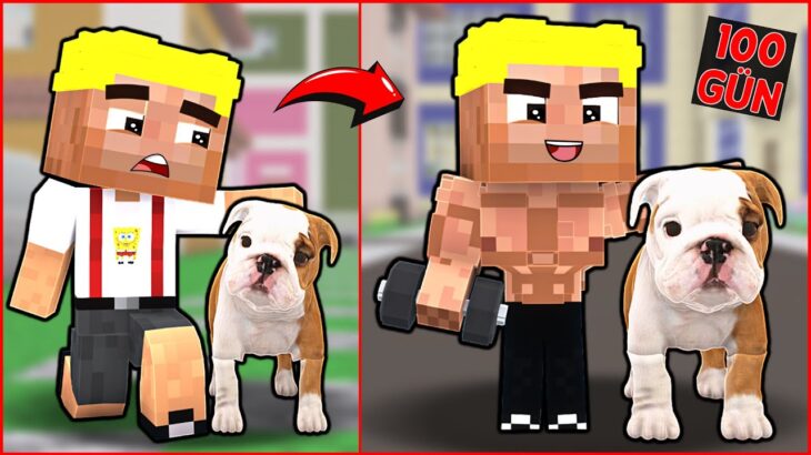 EFEKAN VE KÖPEĞİ 100 GÜN BOYUNCA KAS YAPTI! 😱 – Minecraft