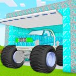 FIZ UMA GARAGEM PRO MONSTER TRUCK NO MINECRAFT