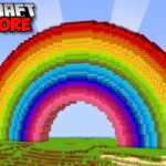I Built The WORLDS BIGGEST RAINBOW in Minecraft Hardcore (#97)