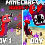 I Survived 100 Days as a DEMON WORM in HARDCORE Minecraft