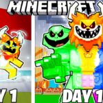I Survived 100 Days as the FORGOTTEN CRITTERS in HARDCORE Minecraft!