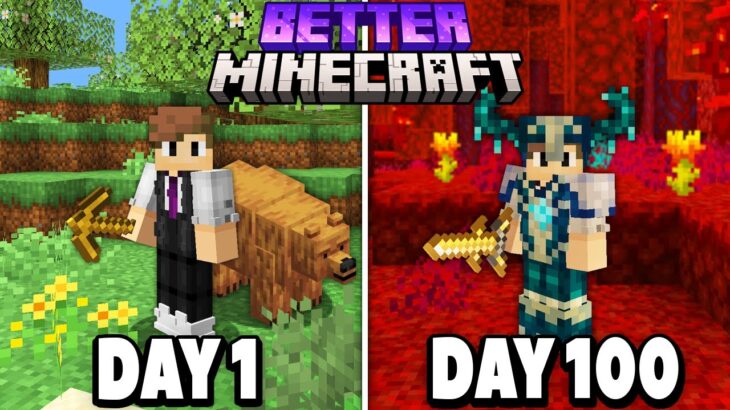 I Survived 100 Days in BETTER Minecraft Hardcore.. | Minecraft summary ...