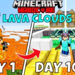 I Survived 100 Days on Lava Clouds Only World Minecraft Hardcore(hindi)