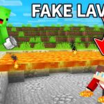 JJ Use FAKE LAVA To Prank Mikey in Minecraft (Maizen)