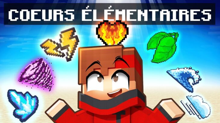 J’ai triché avec des COEURS ÉLÉMENTAIRES sur Minecraft !