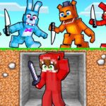 Minecraft: Cazadores Animatrónicos FNAF vs CORREDOR!