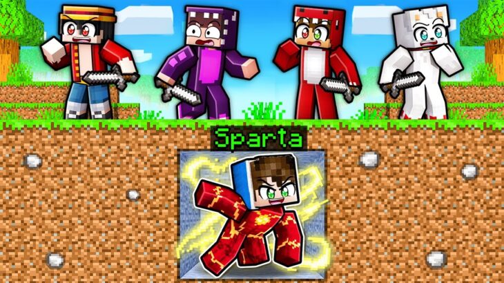 Minecraft: SUPERHEROE vs 4 ASESINOS! 😱🔪🦸‍♂️ SPEEDRUN vs HUNTER – Sparta356