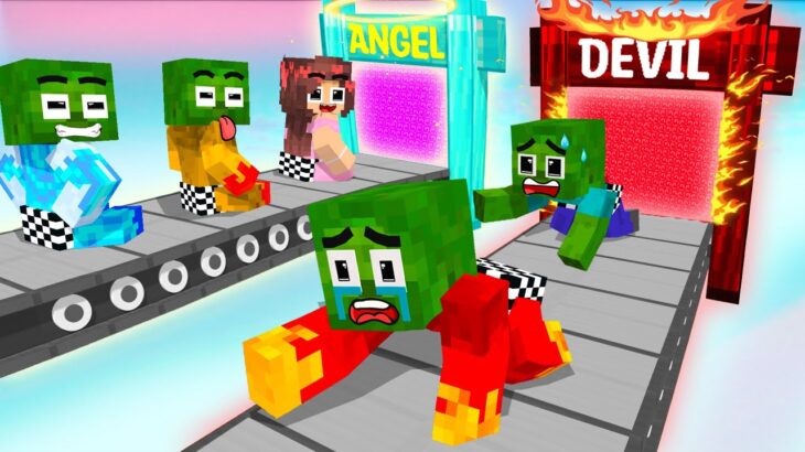 Monster School : Zombie x Squid Game ANGEL VS EVIL CHALLENGE – Minecraft Animation