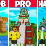 NOOB vs PRO vs HACKER: ANTİK TAPINAK YAPI KAPIŞMASI! – Minecraft