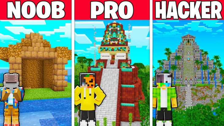 NOOB vs PRO vs HACKER: ANTİK TAPINAK YAPI KAPIŞMASI! – Minecraft