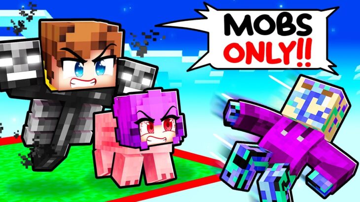 ONE BLOCK But We’re MOBS in Minecraft!