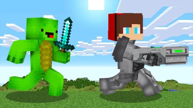 Powerful Speedrunner VS Hunter in Minecraft