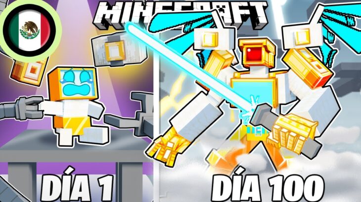 ¡Sobreviví 100 DÍAS como un DIOS TITAN en MINECRAFT HARDCORE!