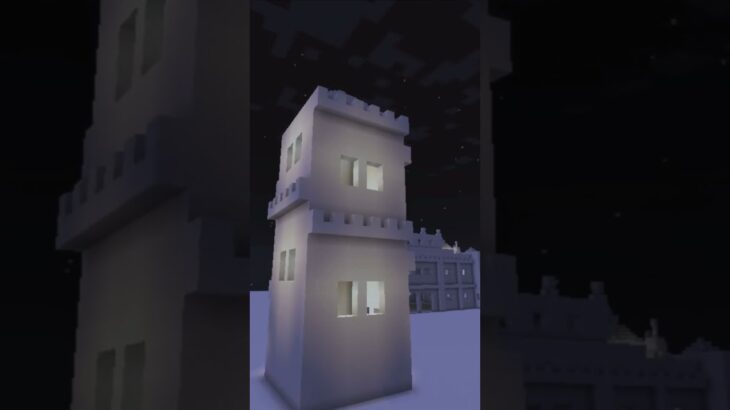 【マイクラ 建築】雪の夜　#マイクラ #マイクラ建築 #minecraft #マインクラフト