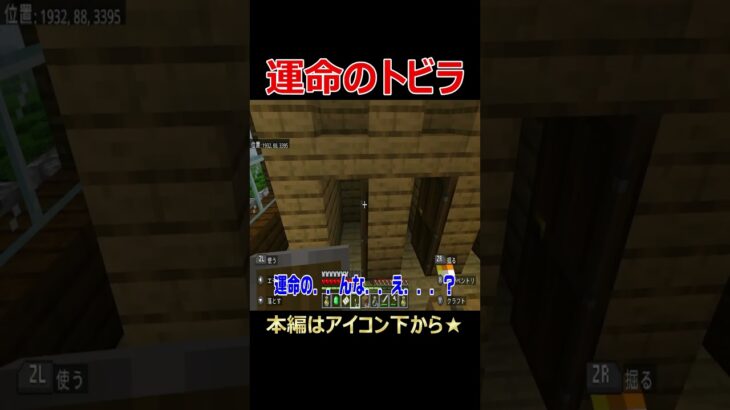 運命のトビラ【マインクラフト】#マイクラ #ゲーム実況 #switch #shots