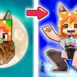 【アオーン！🐺】オオカミとして生きるマインクラフトサバイバル🌙(#ぴこみんず)赤ちゃん人間が生まれてから狼大人になるまで🐺