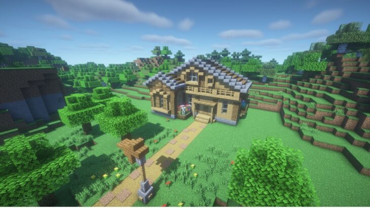 【マイクラ】簡単に作れる家の作り方！【マイクラ建築】【マインクラフト】