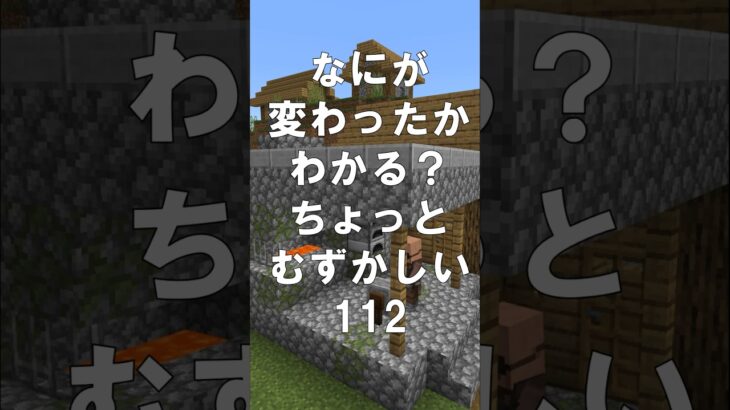 マインクラフトでマイクイズ！なにがかわったかわかる？アハ体験で間違い探し（ちょっとむずかしい）112 #shorts #マイクラ #マインクラフト #minecraft #マインクラフトでマイクイズ