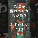 マインクラフトでマイクイズ！なにがかわったかわかる？アハ体験で間違い探し（むずかしい）113 #shorts #マイクラ #マインクラフト #minecraft #マインクラフトでマイクイズ