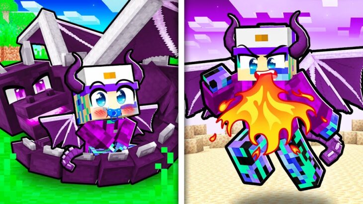 GROWING UP as a DRAGON in Minecraft!