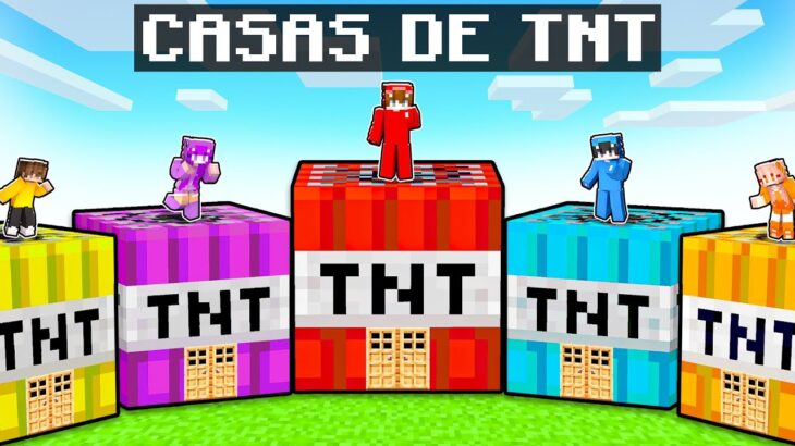 Hice CASAS DE TNT SEGURAS en Minecraft!