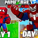 I Survived 100 Days as EVIL SPIDERMAN in HARDCORE Minecraft