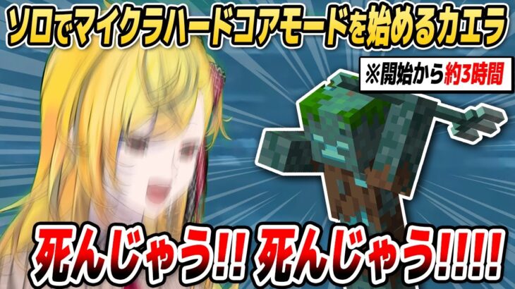 【マイクラ】カエラがソロでハードコアモードをプレイしてみた結果…【ホロライブID切り抜き/カエラ・コヴァルスキア/日本語翻訳】