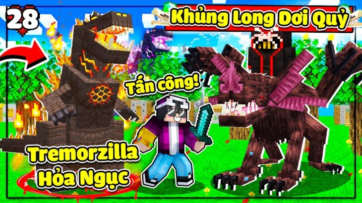 MINECRAFT THỜI ĐẠI KHỦNG LONG * TẬP 28 | LỘC TRIỆU HỒI TREMORZILLA HỎA NGỤC ĐỂ ĐẤU VỚI DƠI CỔ ĐẠI😎🦖🦇