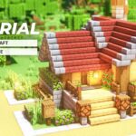 Minecraft: How to Build a small Farmhouse (Tutorial) | 可愛い小さな農家の家の作り方(サバイバル建築)