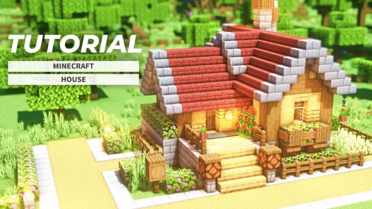 Minecraft: How to Build a small Farmhouse (Tutorial) | 可愛い小さな農家の家の作り方(サバイバル建築)