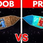 Minecraft NOOB vs PRO: Cohete Espacial en Batalla de Construcción!