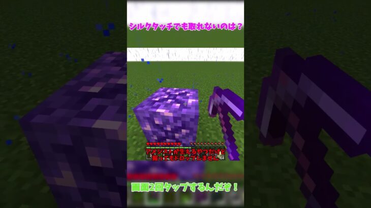 【Minecraft】シルクタッチでも取れないのは？【ゆっくり実況】　#マイクラ　#minecraft #エンチャント #シルクタッチ #ゆっくり実況 #shorts