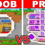 Noob VS Pro : BASE SECRÈTE dans une MONTAGNE sur Minecraft !