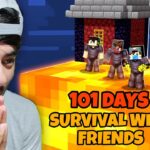 SURVIVING 101 DAYS ON ONE LAVA BLOCK MINECRAFT WITH FRIENDS