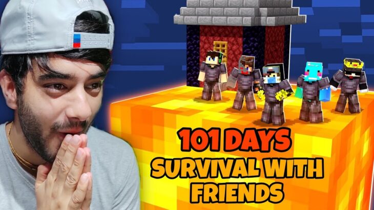 SURVIVING 101 DAYS ON ONE LAVA BLOCK MINECRAFT WITH FRIENDS