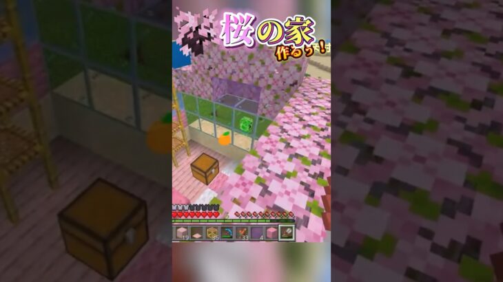 【マイクラ】大好きな桜の家を作ってみた🌸🏠 #minecraft #マインクラフト